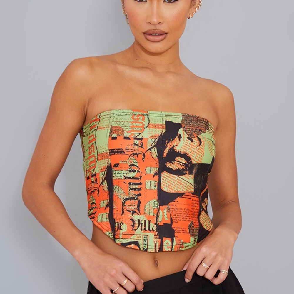Printed crop top from PLT